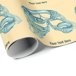 Rotsklimharnas met snelle trekkingen cadeaupapier