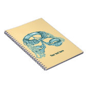 Rotsklimharnas met snelle trekkingen notitieboek (Rechterzijde)