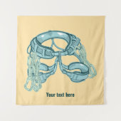 Rotsklimharnas met snelle trekkingen wandkleed (Voorkant)