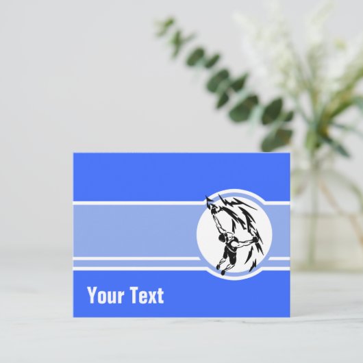 rotsklimmen; Blauw Briefkaart (Staand voorkant)