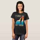 Rotsklimmen Boulder Mountain Ik wil graag high wor T-shirt (Voorkant volledig)