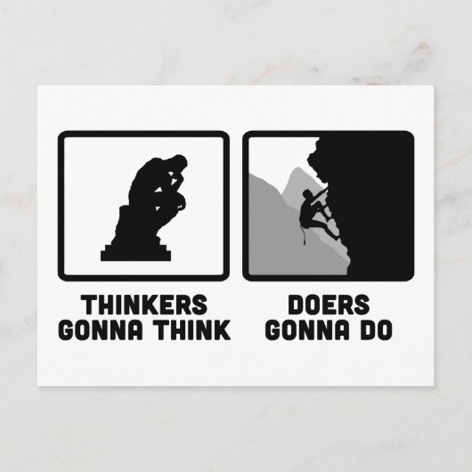 Rotsklimmen Briefkaart (Voorkant)