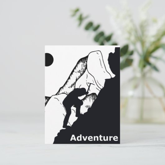 rotsklimmen briefkaart (Staand voorkant)