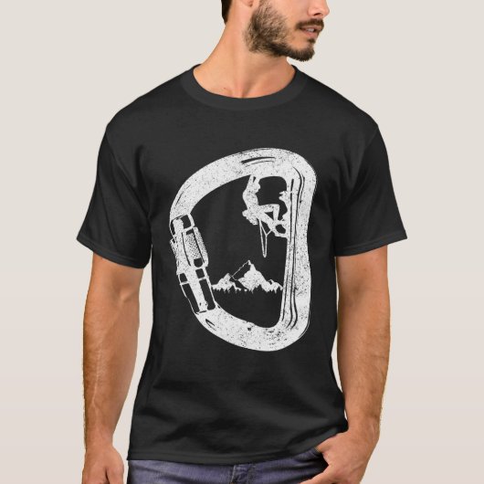 Rotsklimmen Carabiner Mountaineer T-shirt (Voorkant)