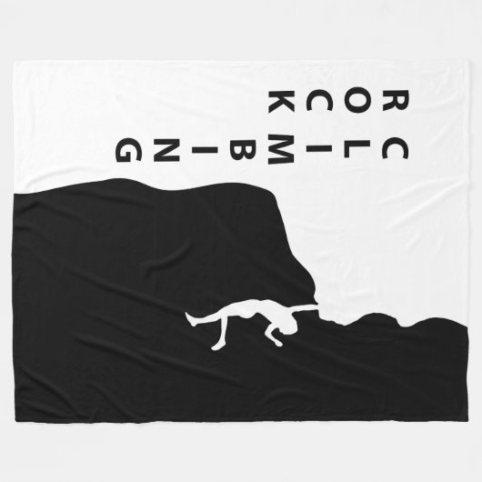 Rotsklimmen Fleece Deken (Voorkant (Horizontaal))