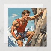 Rotsklimmen in de Zwitserse Alpen Feestdagenkaart (Voorkant / Achterkant)