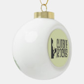 Rotsklimmen Keramische Bal Ornament (Links)