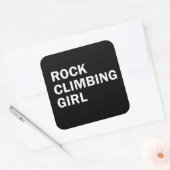Rotsklimmen meisje rotsklimmen vierkante sticker (Envelop)