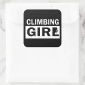 Rotsklimmen meisje rotsklimmen vierkante sticker (Tas)