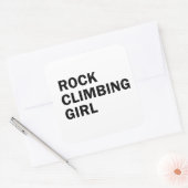 Rotsklimmen meisje rotsklimmen vierkante sticker (Envelop)