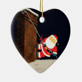 Rotsklimmen met kerstcadeau keramisch ornament (Rechts)