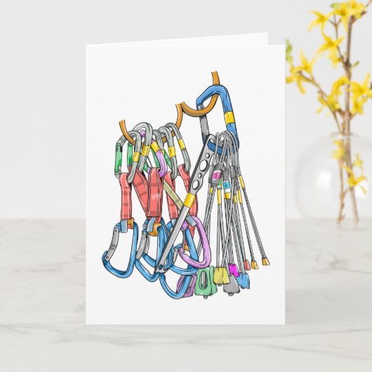 Rotsklimmen op harnas kaart (Gele Bloem)