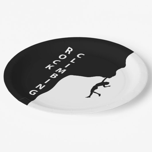 Rotsklimmen Papieren Bordje (Gekanteld)