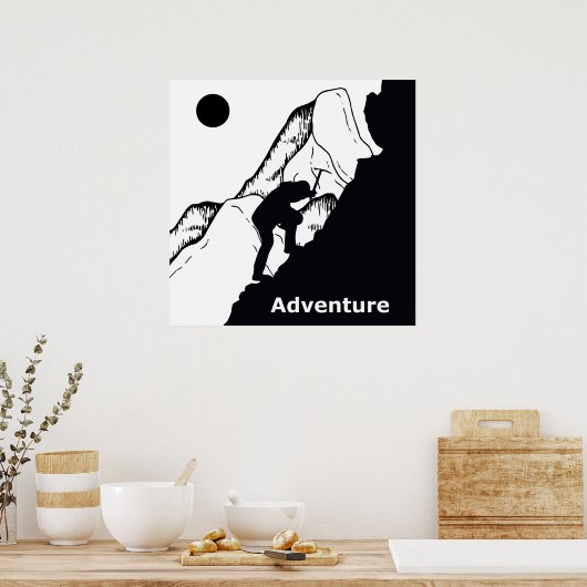 rotsklimmen poster (Keuken)