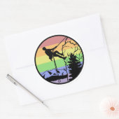 Rotsklimmen Ronde Sticker (Envelop)