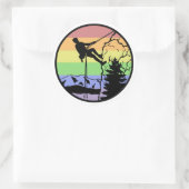 Rotsklimmen Ronde Sticker (Tas)