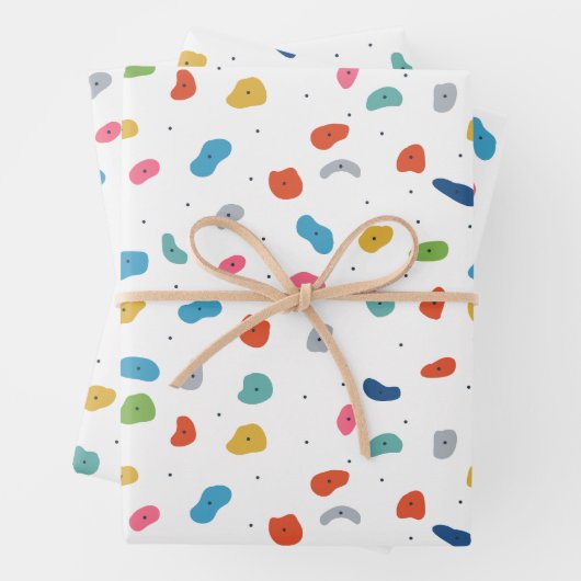 Rotsklimmen Schattigee Kinder Kleurrijk Inpakpapier Vel (In situ)