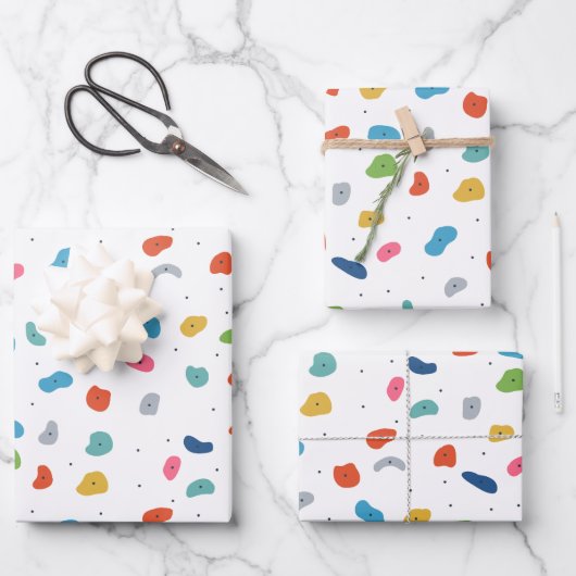 Rotsklimmen Schattigee Kinder Kleurrijk Inpakpapier Vel (Voorkant)