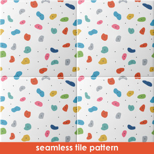 Rotsklimmen Schattigee Kinder Kleurrijke Naadloze  Tegeltje