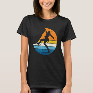 Rotsklimmen Sport Retro Zonsondergang Klimmer T-shirt