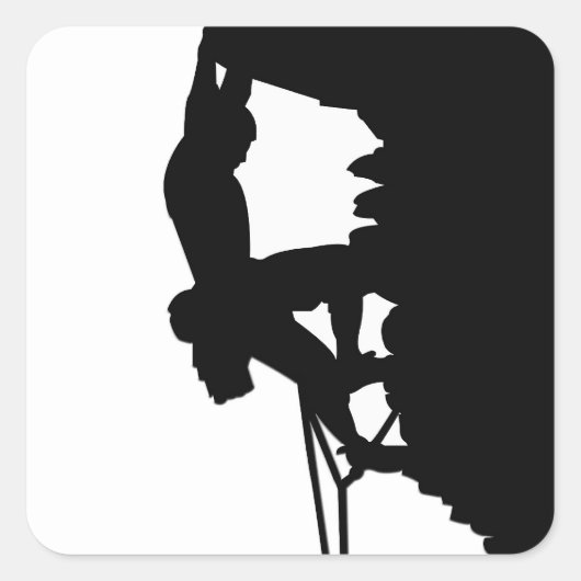Rotsklimmen Vierkante Stickers (Voorkant)