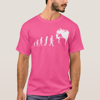 Rotsklimmen voor rotsklimmer Grappige evoluties T-shirt