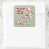 Rotsklimmen zou je zwepen? Funny Cam Vierkante Sticker (Tas)