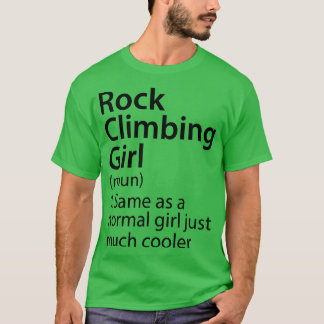 Rotsklimmende meisjesdefinitie t-shirt
