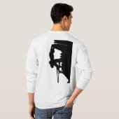 Rotsklimmende microvezel Longhoeve T-shirt (Achterkant volledig)
