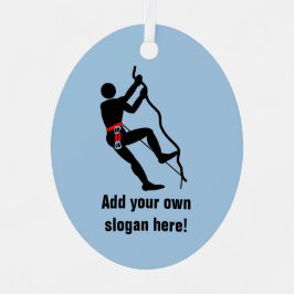 Rotsklimmer - bergbeklimming met jouw tekst metalen ornament