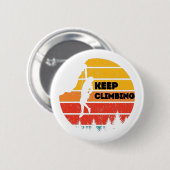 rotsklimmer, klimloopklimmer, Silhouette Ronde Button 5,7 Cm (Voorkant /achterkant)