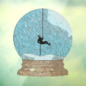 Rotsklimmer touw afweren sneeuw wereldbol uniek raamsticker (Vel 3)