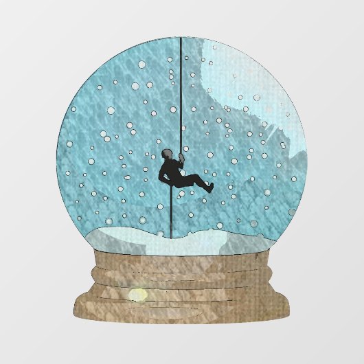 Rotsklimmer touw afweren sneeuw wereldbol uniek raamsticker (Vel)