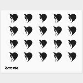 Rotsklimmer verovert een steile klif. hart sticker (Vel)