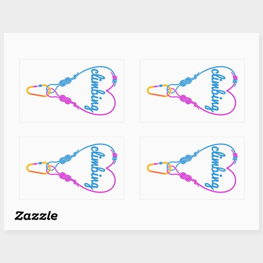 Rotsklimpartners Rechthoekige Sticker (Vel)