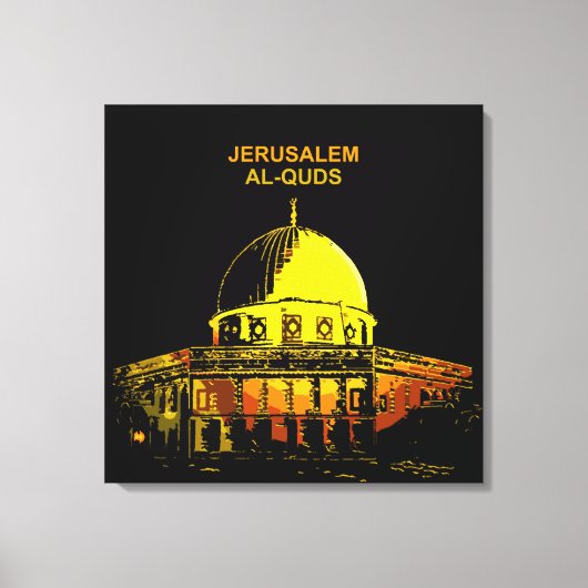 Rotskoepel: Jeruzalem, "Al-Quds" Canvas Afdruk (Voorkant)
