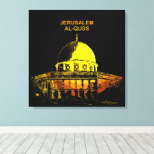 Rotskoepel: Jeruzalem, "Al-Quds" Canvas Afdruk (Insitu (Houten vloer))