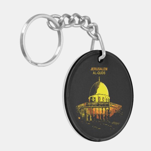 Rotskoepel: Sleutelhanger van Jeruzalem "Al-Quds" (Voorkant Links)