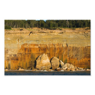 Rotslabs, Pictured Rocks National Lakeshore, MI Foto Afdruk