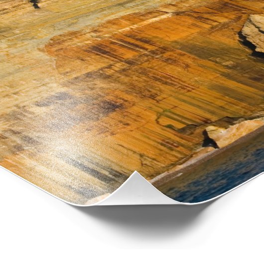 Rotslabs, Pictured Rocks National Lakeshore, MI Foto Afdruk (Hoek)