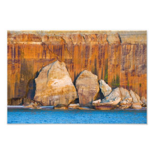 Rotslabs, Pictured Rocks National Lakeshore, MI Foto Afdruk