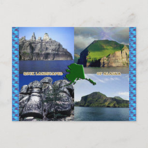 Rotslandschappen van Alaska Collage Briefkaart