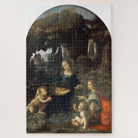 Rotsmadonna–Leonardo da V. Eerste versie Legpuzzel (Verticaal)