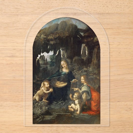 Rotsmadonna, Leonardo da Vinci Acryl Uitnodigingen (Voorkant)