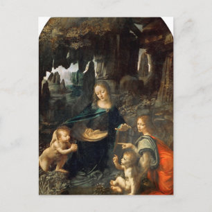 Rotsmadonna van Leonardo da Vinci briefkaart
