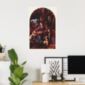 Rotsmadonna van Leonardo da Vinci Poster (Thuiskantoor)