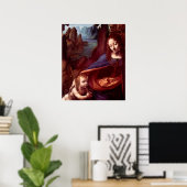 Rotsmadonna van Leonardo da Vinci Poster (Thuiskantoor)