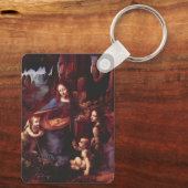 Rotsmadonna van Leonardo da Vinci Sleutelhanger (Achterkant)