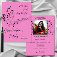 Rotsmuziek Zwart & Roze Foto Afstudeerfeest