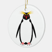 Rotspinguïn of macaroni keramisch ornament (Links)